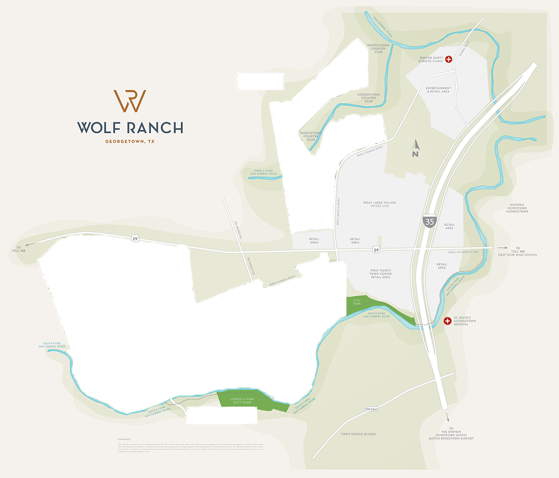 Wolf Ranch Site Plan Map.